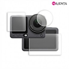 DJI 오즈모 액션6 보호필름 강화유리 고투명 고화질 9H 슬림 올레포빅, 2세트, 오즈모액션6 강화유리 보호필름