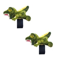 발통마켓 자전거 공룡 인형 킥보드 악세사리 프레임 푸바오 피규어 오토바이 킥보드, 2개, 티라노(카키)