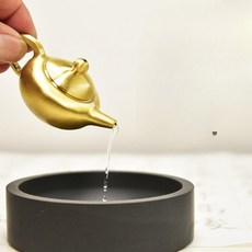 핸드메이드 황동 미니 연적 문방사우 서예용품, A타입