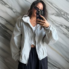 옷자락 여자 투웨이 스트링 바람막이 바스락 점퍼