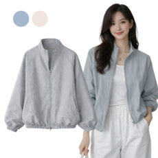 여성 경량 바람막이 집업 윈드브레이커 루즈핏 자켓