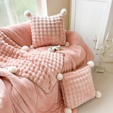 빅무드 버블 2in1 쿠션 담요 이불 접이식 차량용 캠핑 소파쿠션