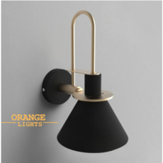 ORANGE LIGHTS 壁燈 工業輕奢風 黑色 金色 樓梯燈 衛浴燈 24cm, 附含E27燈泡12W 4000K自然光