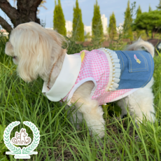 엘사밀루 Elsamilu 딸기 데님 드레스, 핑크, 1개