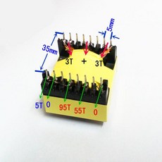 EC42-15 순수 구리 푸시-풀 인버터 고주파 변압기 듀얼 12V 가변 0-220V-380V 18V