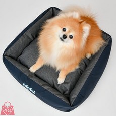 사심몰 퍼피아 사각베드 네이비 강아지쿠션방석