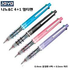 자바펜 나노&C 4 + 1 멀티펜 0.4mm, 피치, 10개