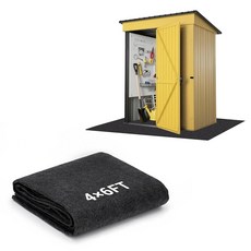 야외 보관 창고 바닥 매트 1.8 x 1.2m6 4피트 미끄럼 방지 간이 차고 방진 파티오 가구 프로텍터 창고 차고 모토 및 자동차 보호용 세탁 가능한 패드 236376, 야외 보관 창고 바닥 매트, 1.8 x 1.2m6 4피