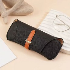 모아랑 휴대용 스트랩 안경케이스 슬림 가죽 선글라스 보관 케이스