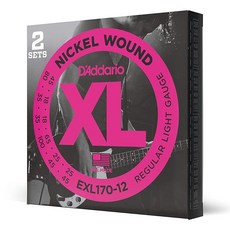 D'Addario 니켈 와운드 피콜로 베이스 스트링 20-52 롱 스케일 (EXL280)_154098, Super Long Scale, Light, 18-45 (12-String)