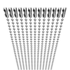 스테인리스 스틸 볼 체인 목걸이 강아지 태그 밀리터리 군대 펜던트 블랭크 남성 어린이 남아용 주얼리 제작 DIY 공예 길이 61cm(24인치) 50개