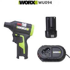 WORX 웍스 WU094 충전 더스트건 송풍기 브로워 13만 RPM 12V 2.0Ah 노즐 2개 배터리 1개, 1세트