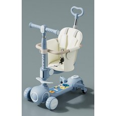 어린이 세발 킥보드 스쿠터 자전거 붕붕이, 1개, 펄핑크 가죽가드