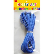 스웨이드 파랑 인조가죽끈 롤 10줄, 약 두께 3mm 길이 92cm 1줄