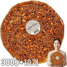 자연톡 옛날엿 땅콩 쟁반 덩어리 엿 전통엿 땅콩엿 쟁반땅콩엿 합격기원 합격 수능엿 간식 선물, 10개, 300g