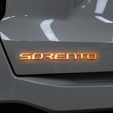 [오카] 2024 쏘렌토 페이스리프트 호환 용품 리어 시그니처 레터링 반사 스티커 리플렉터 튜닝, 1세트, [오카] 오렌지