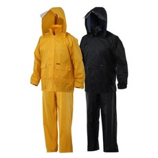 업무용 황색 L 우의 우비 투피스