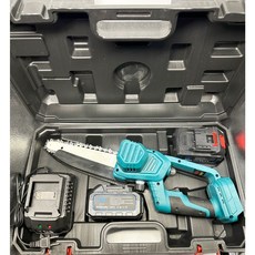 鋰電無刷電鏈鋸 JJ (牧田款) 充電式小型戶外無線鏈條鋸, 1個, 6吋D款鏈鋸 21V 5.0AH雙電塑盒