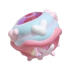 DAMMAIDDAO 수지 구슬 캔디 컬러 수제 DIY 공예 장식 공예 느슨한 구슬 열쇠 고리 액세서리 헤어 밴드에 대한 페인트 구슬, 17mm 이상, E