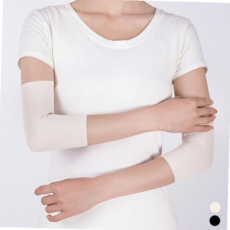 얇은 면 팔꿈치 보호대 LM-0121, 블랙_M, 1개