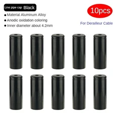 자전거 케이블 엔드캡 4mm 크림프 브레이크 5mm 합금 페룰 하우징, 4mm-Shift-Black, 1개