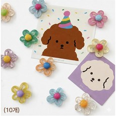 후암마켓 플라워 마그넷 귀여운 인테리어 냉장고 자석 10p, 혼합생상