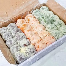 [푸드잇템] 궁중의떡 굳지않는 삼색두텁떡(쑥/흑미/호박) 60gx30개입 식사대용 답례떡 선물용, 1.8kg, 1개, 삼색두텁떡 60g*30개(벌크포장)