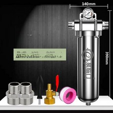 지하수필터 이물질 스테인리스 백필터 상업용 가정용 녹물 스틸 스텐 지하수, 10t 3/4인치, 기본 색상