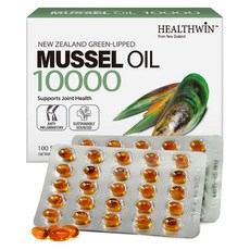 뉴질랜드 헬스윈 초록잎홍합 머슬오일 10000, 2개, 100정