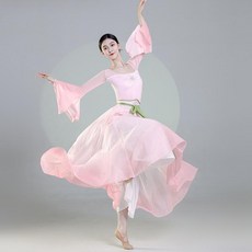 여성 무용의상 그라데이션 드레스 무대복 무용 공연의상