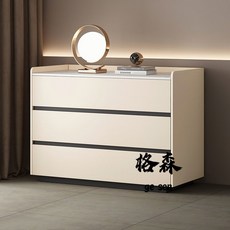 【格森】環保加寬床邊櫃，簡約現代床頭收納櫃, 飾冀-【經典/0 2淺灰】【升級滑軌】【,【 二 層-51CM高】寬 50【實木生, 1個