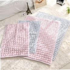 유아 방수 수요 항균 뱀부 마이크로 아기 방수 수요 신생아 침대 매트, 뮤트라인 그레이M