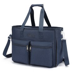 透氣寵物外出包 斜跨單肩款 可折疊收納 小型貓狗適用, 1個, 深藍