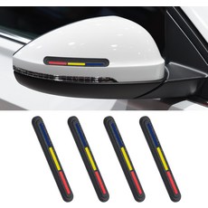 HQRNYP 4PCS 자동차 도어 엣지 가드 프로텍터 충돌 방지 범퍼 트림 스트립 자동 액세서리 자가 접착 PVC 소프트 측면 보호 대부분의 차량블랙레드옐로우에 맞습니다, Red/Yellow/Blue