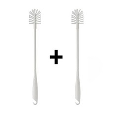 (주)에이스샵_이케아 1+1 병 브러쉬 물병 컵 텀블러 세척솔 젖병솔, 화이트 1개, 2개