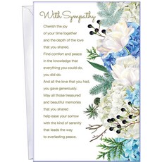 Sympathy Card - 미국산 - (완벽) 봉투 포함 - 12.7 x 19.7cm(5 x 7.75x2.54cm) - 매우 튼튼한 우편물에 포 - 96541