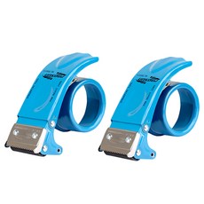 HK sell 소닉 철제 박스테이프 커터기 2p+여분 칼날 포함, 블루