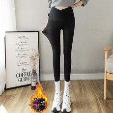 임산부 바지 상어 가죽 가을 겨울 융에 도톰한 로우 레깅스 요가 바지 겉에 바비 바지