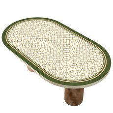 pvc 가죽 테이블매트 방수 보호커버 럭셔리 감성 캠핑, 서부로마섬시리즈A(타원형)80x140cm, 80x140cm, 1개