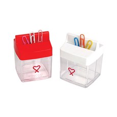 [코리아스퀘어] 바이하츠 사각 자석 클립통, 색상랜덤