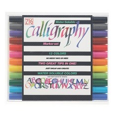 ZIG 캘리그래피 트윈팁 12색 세트, TC-3100, 1세트