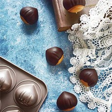 밤 모양 팬 6구 상하이 버터떡틀, 1개