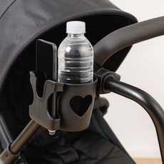 루움 간편장착 스마트홀더 유모차 컵홀더 2P, 블랙