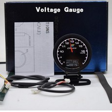 臺灣汽車改裝三聯錶 水溫轉速油壓油溫電壓渦輪增壓賽車儀錶 通用 汽車改裝儀錶 數字顯示改裝儀錶 賽車儀錶, 電壓表, 1個