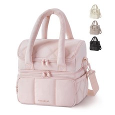BAGSMART 캠핑 도시락가방 2단 보온보냉 피크닉 가방, 1개, 454핑크