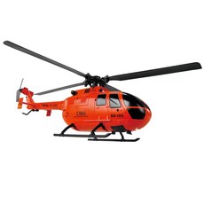 C186 迷你直昇機 BO-105 像真機 6軸陀螺儀四通道, 橙色標準版,1電, 1個