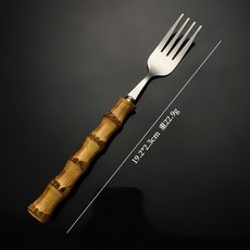 304不銹鋼竹節柄餐具組, 430蛋糕甜品叉-銀色, 1個
