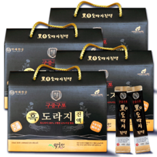 조청을 넣지 않은 흑도라지 100% 진액 스틱 국산 도라지청 무설탕 선물포장 30포, 4박스, 30개입, 10ml