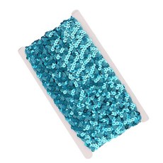 13m 비즈 리본 스팽글 파이유트 리본 의류 아플리케 레이스 의상 바느질 장식 1.5cm/0.59인치, 레이온 폴리에스테, 블루