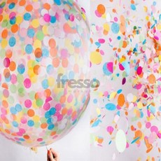 프레소 컨페티풍선 생일풍선장식, 레드  하트컨페티